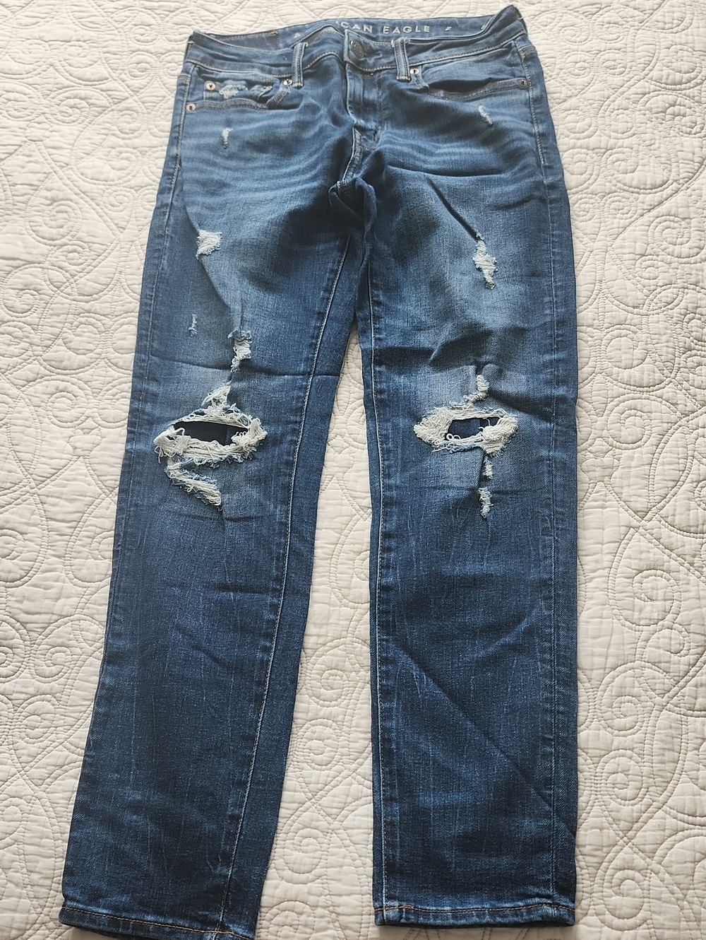 Men's American Eagle Outfitters Distressed Blue Skinny Jeans 30x30
